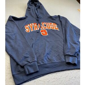 The Victory Syracuse University Hoodie Navy Blue Embroidered Large Collegiate